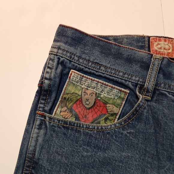 Vintage Ecko Unltd Spiderman Jeans Mens Size 32 Marvel Comics Denim Pants - Picture 7 of 10